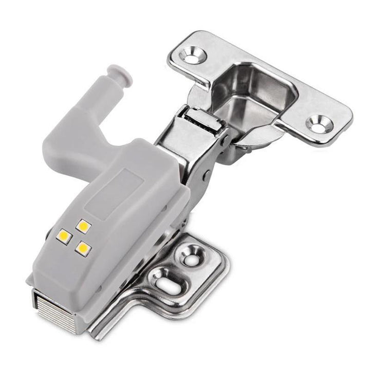 Wireless LED cabinet lighting for a modern kitchen, featuring Smart Hinge Sensor Lights