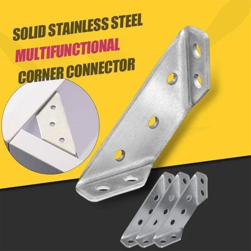 10-pack stainless steel corner braces for furniture repair & reinforcement, home improvement hardware