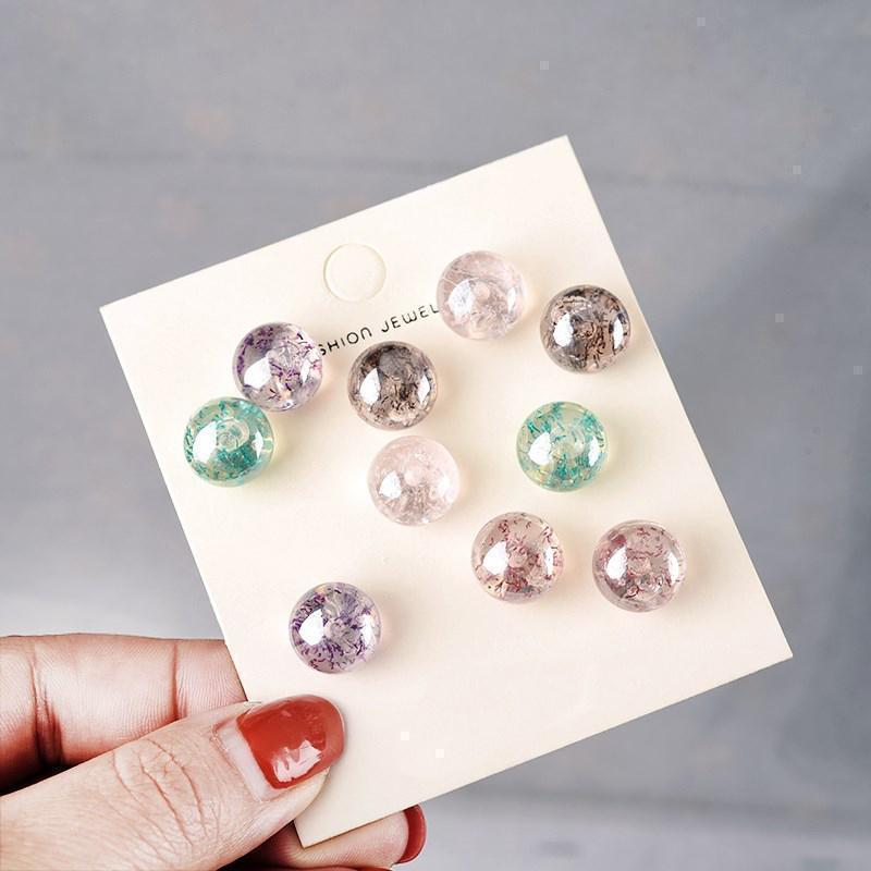 Women's fashion jewelry: 10 hidden button brooches, steel pins with a charming flower motif