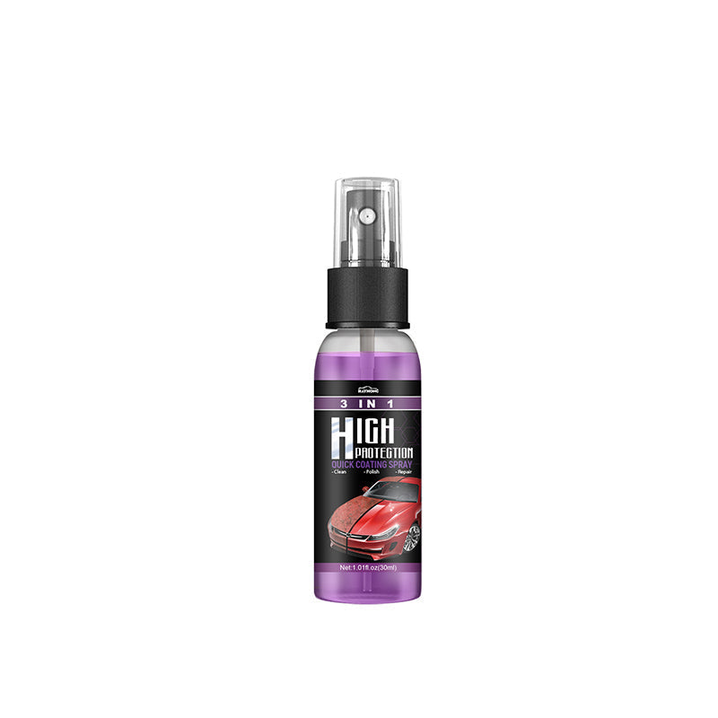 Collection of car detailing products featuring the 100ml 3-in-1 Quick Coat