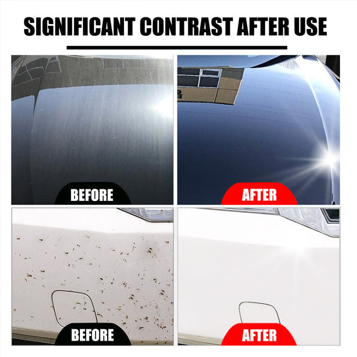 Car hood with a glossy finish after using Automotive 3-in-1 Quick Coat Spray