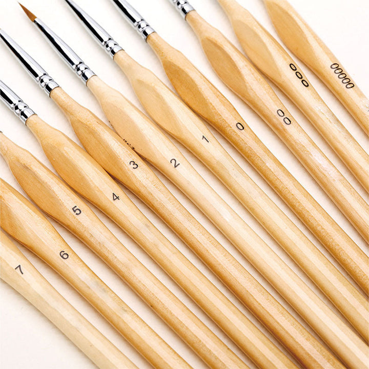 Professional artist brush set, 11 sizes for ultimate detailing control