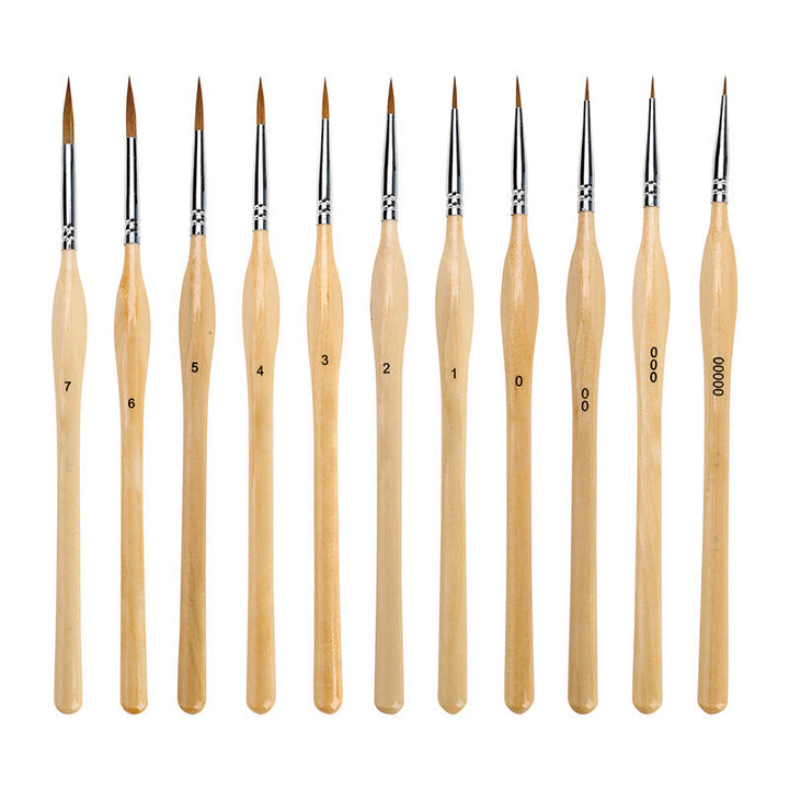 Fine art detail brush collection, 11 Pcs, for detailed acrylic painting