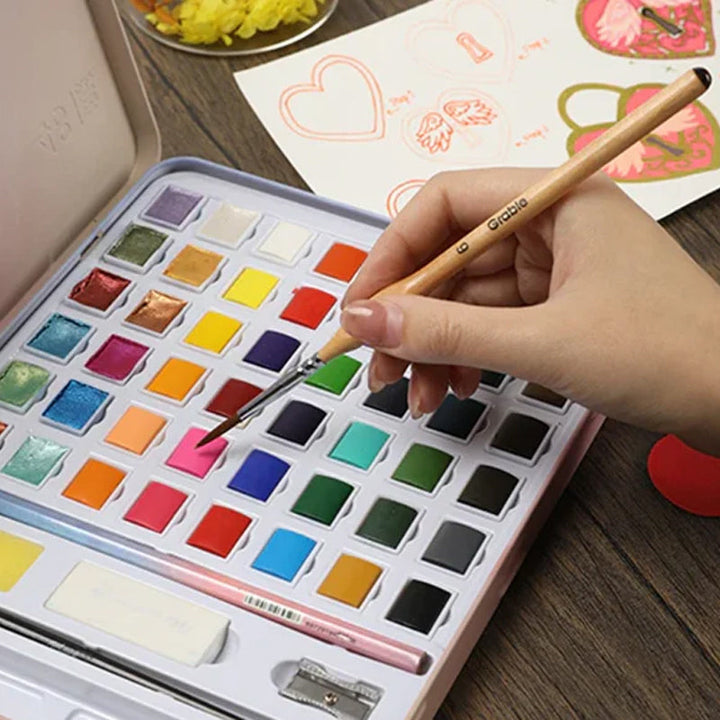 Professional 11-piece detail brush set for watercolor and acrylic painting
