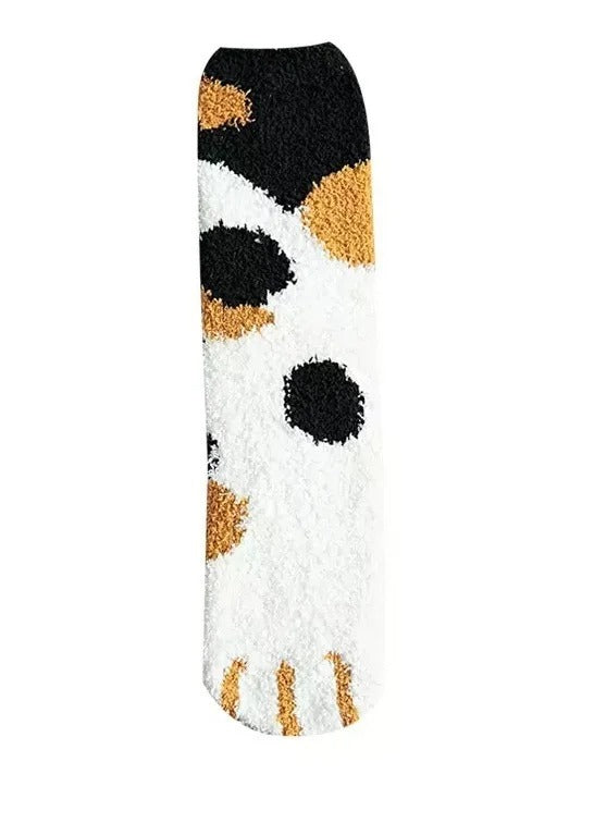 Women's Cozy Cat Paw Print Ankle Socks