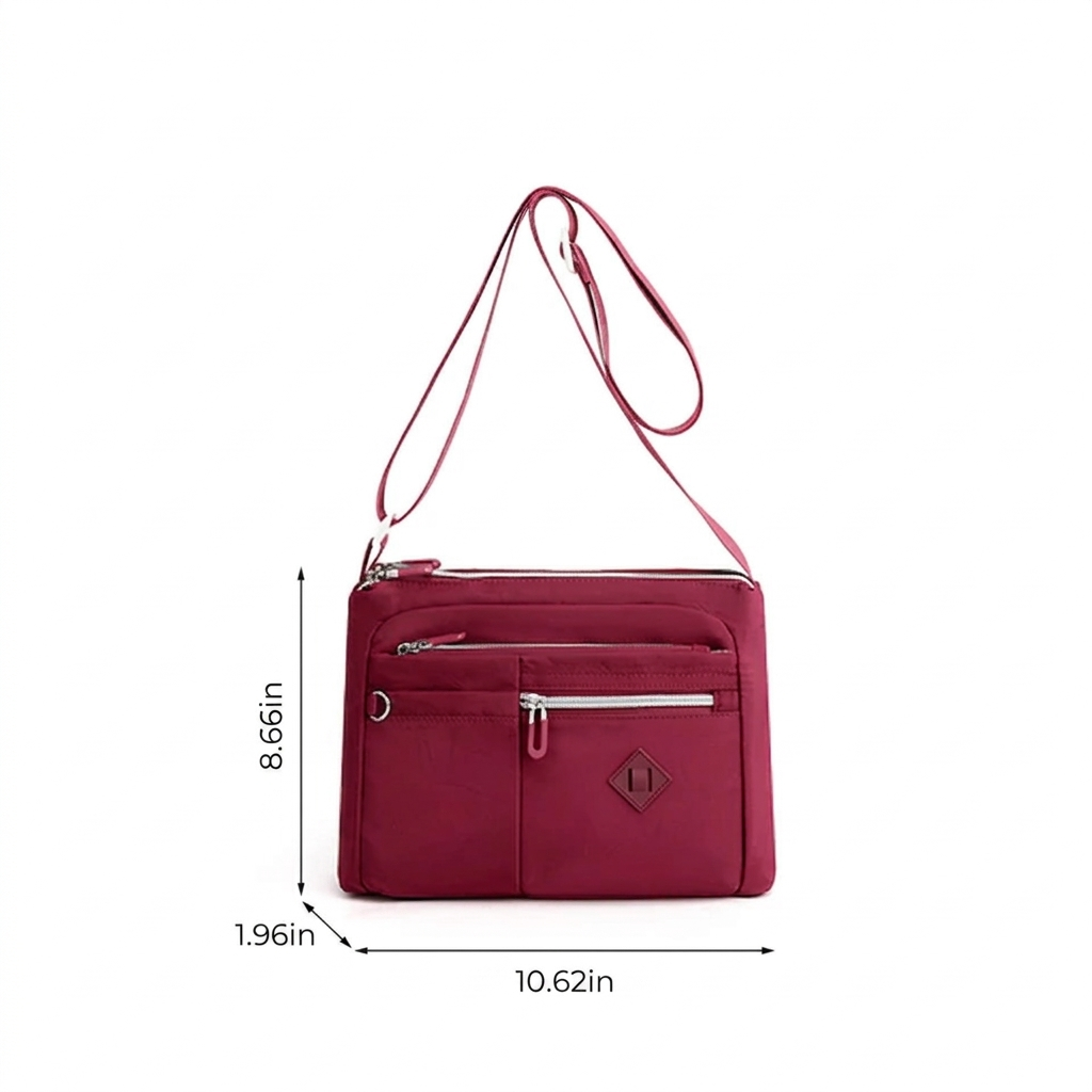 Women's Lightweight Multi-Pocket Shoulder Bag