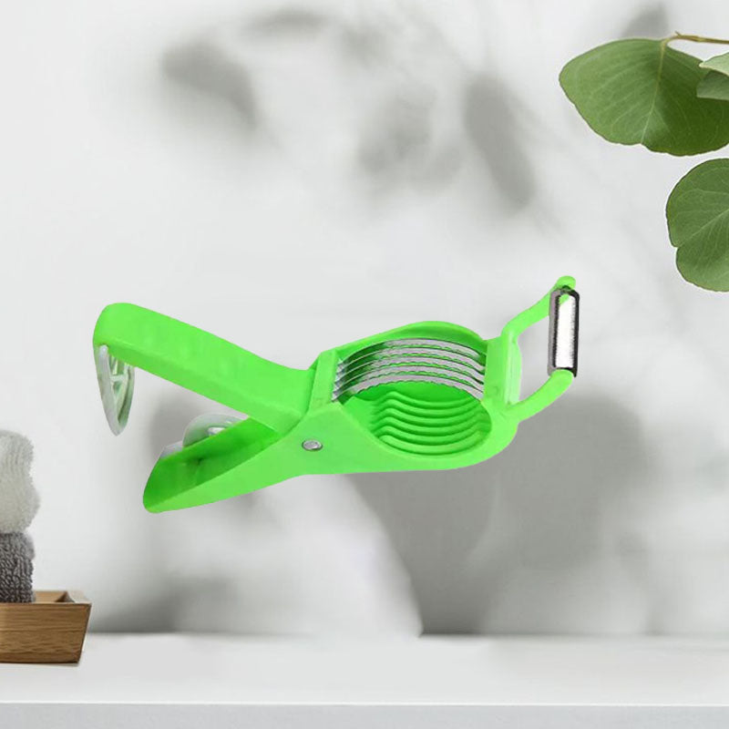 Versatile 2-in-1 peeler and cutter for fruits and vegetables