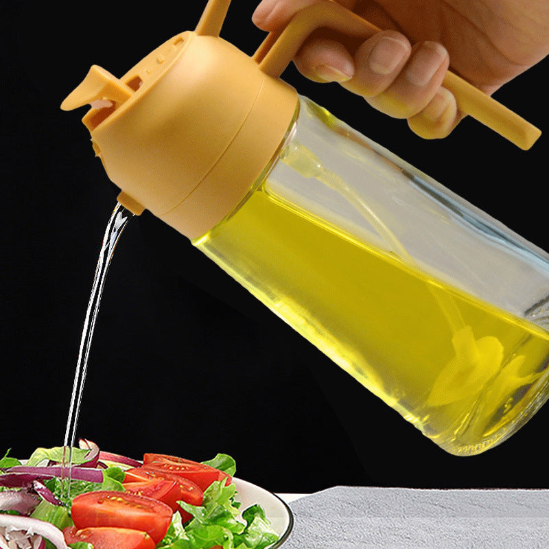 Stylish glass oil sprayer and dispenser, perfect kitchen gadget for healthy cooking and baking