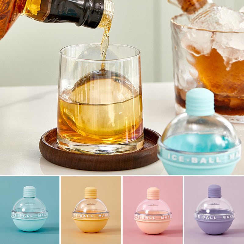 Product shot of the 2-pack and 4-pack light bulb ice cube molds, ideal for unique drink presentation