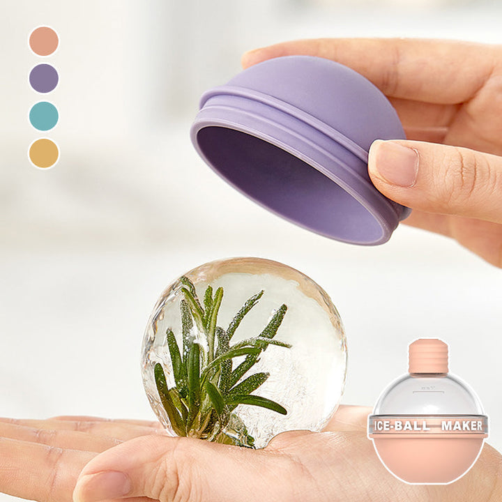 Set of four light bulb shaped large ice cube molds, silicone kitchen gadget for summer drinks