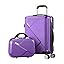 Modern 2-piece ABS hard shell luggage set for travel, featuring TSA lock, 360° spinner wheels & style.