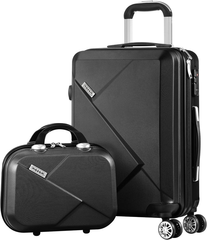 Easy-to-maneuver 2-piece travel luggage set with 360° spinner wheels & TSA lock for airport.