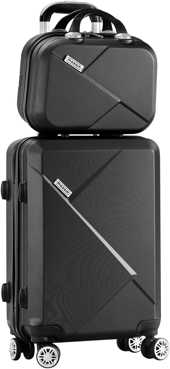 Stylish 2-piece travel luggage set featuring ABS hard shell, TSA lock, & smooth 360° spinner wheels.