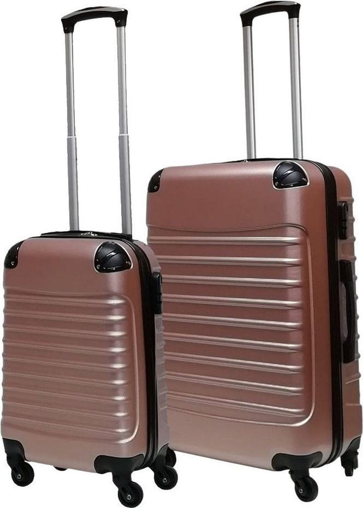 Lightweight ABS hardshell luggage set, 2-piece spinner suitcases for easy and stylish travel.