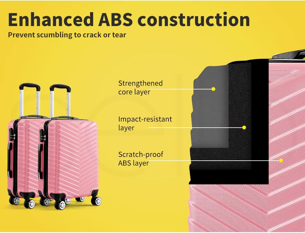 Rosemont 20-inch carry-on luggage with 360 spinner wheels, sleek hard shell for effortless travel.