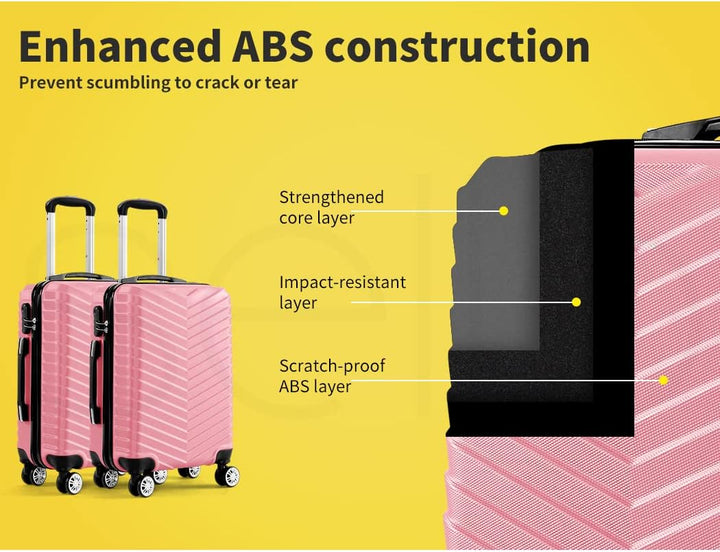 Rosemont 20-inch carry-on luggage with 360 spinner wheels, sleek hard shell for effortless travel.