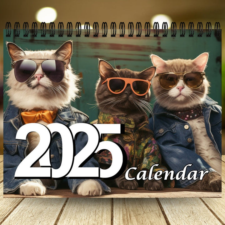 Artistic rendering of a cat from the 2025 Fashion Cat Lover Wall Calendar, intricate details