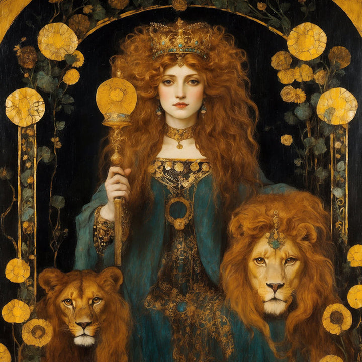 Art Nouveau style goddess on a 2025 Moon Phase Calendar, a unique spiritual gift idea