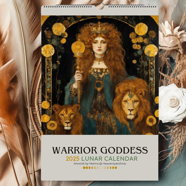 Goddess themed 2025 Moon Phase Calendar, perfect gift for spiritual individuals