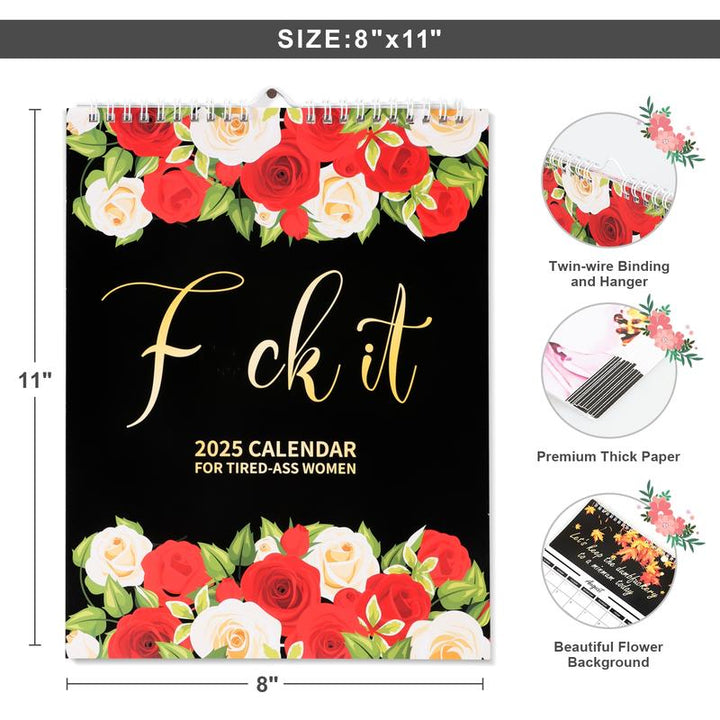 Front cover of the 2025 Inspirational Wall & Desk Calendar, bold text and colorful illustration