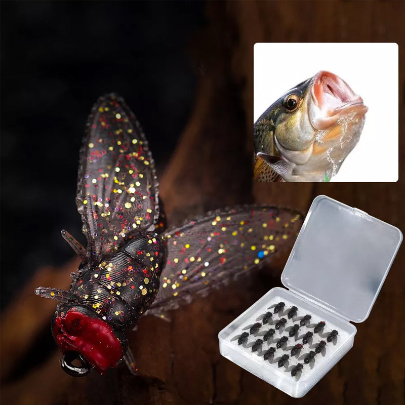 20pcs Bionic Fly Insect Fishing Lures for anglers, perfect for freshwater & saltwater fishing