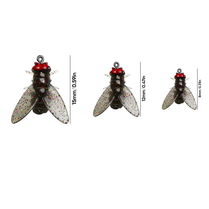 20 pieces of Bionic Fly Insect Lures, offering versatile fishing options for various fish species