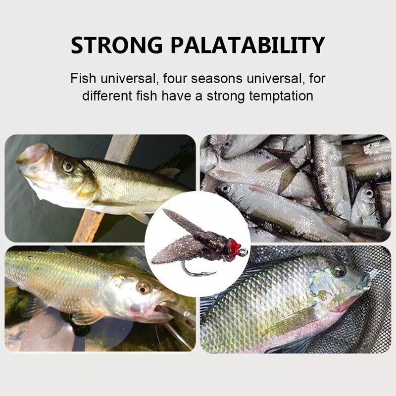 Variety of Bionic Fly Lures in a 20-pack, a must-have fishing accessory for outdoor trips