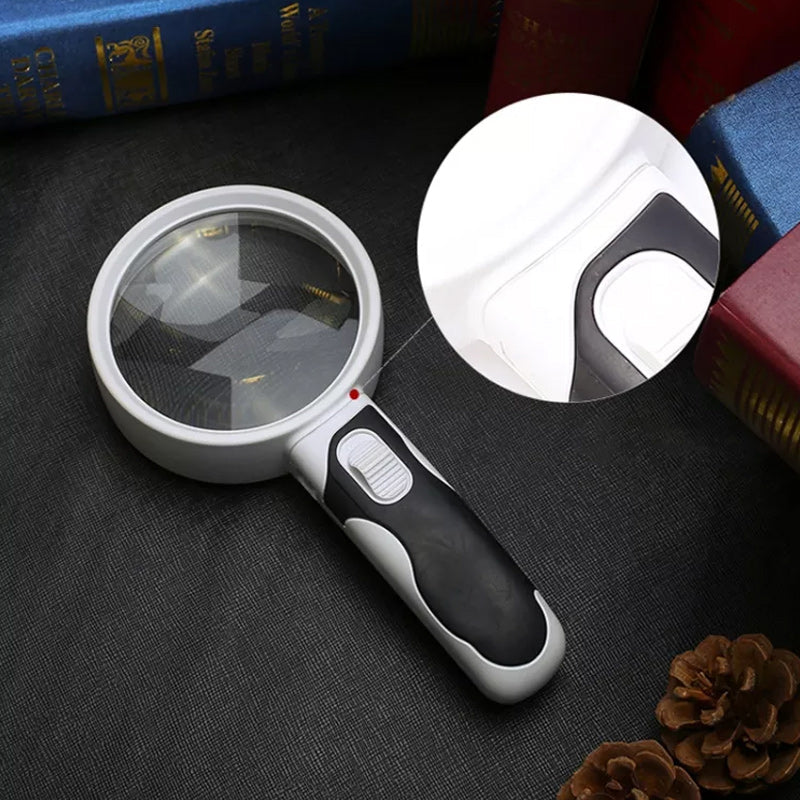 20X optical LED magnifying glass for enhanced vision, ideal for reading and fine print.