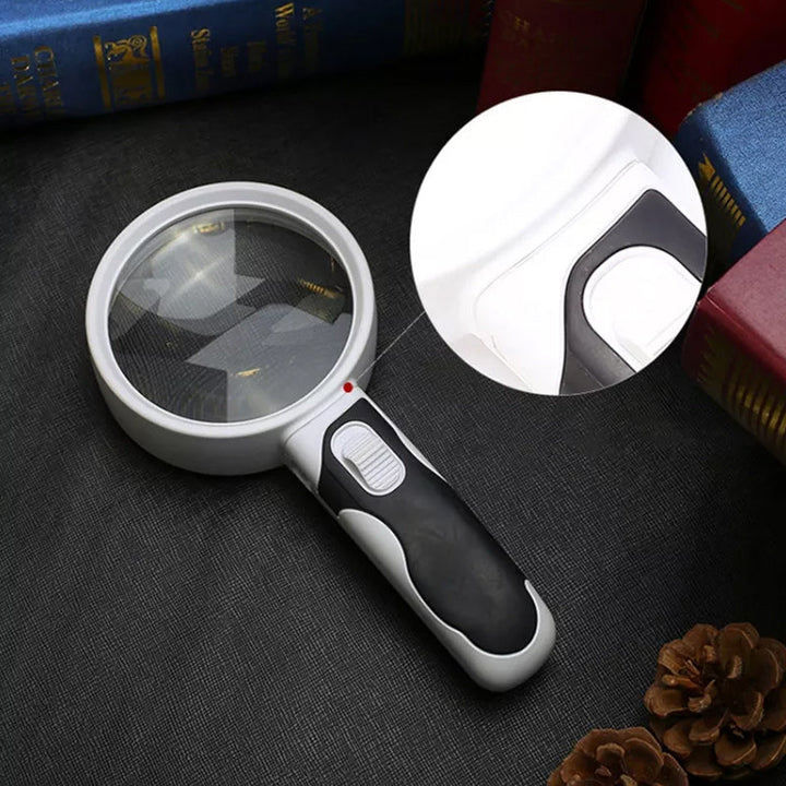 20X optical LED magnifying glass for enhanced vision, ideal for reading and fine print.