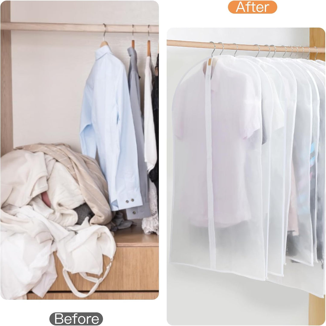 PEVA wardrobe garment covers, a 24-pack offering premium clothing protection.
