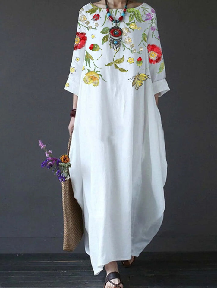 Women's Loose Print Long Skirt Dress