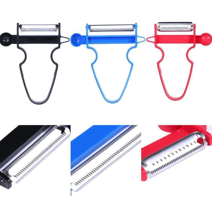 Compact and efficient 3-in-1 peeler set, a must-have kitchen utensil for vegetables and fruits