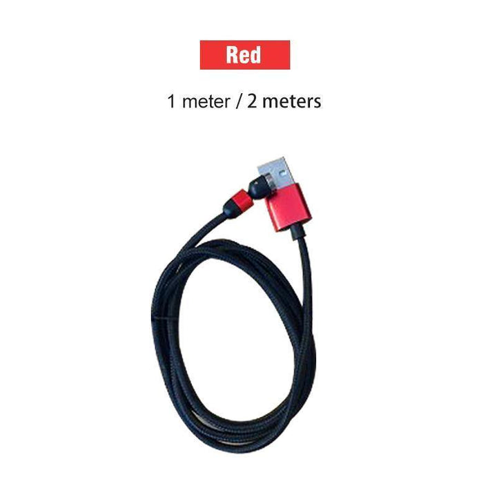 Unisex accessory: flexible rotating magnetic charging cable designed for durability & convenience