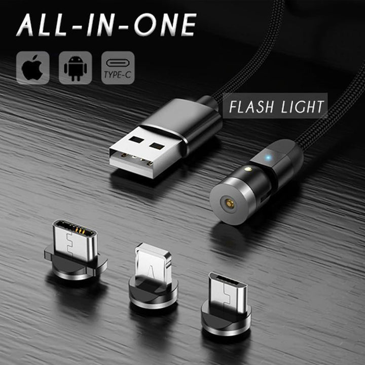 High-quality multi-device magnetic charging cable, tangle-free design, for daily tech use