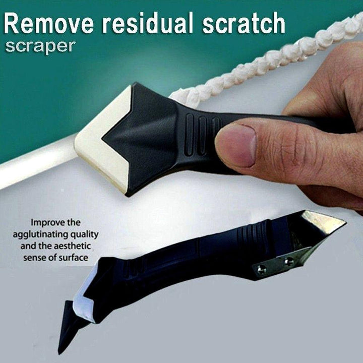 3-in-1 Silicone Caulking Tool Set for removing and applying sealant in bathrooms and kitchens