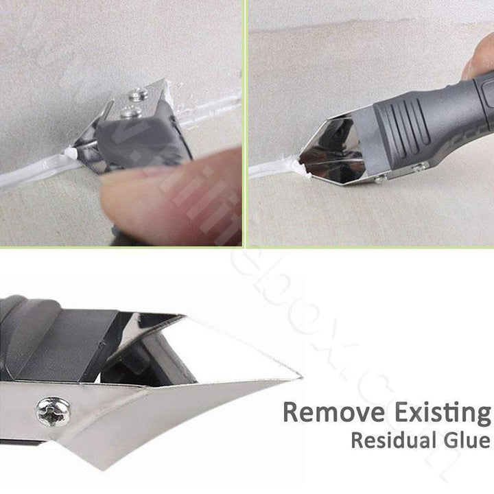 Multifunctional caulking tool for professional sealant removal and smooth silicone application