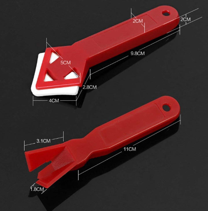 Efficient sealant remover & silicone smoothing tool in a 3-in-1 kit for clean finishes