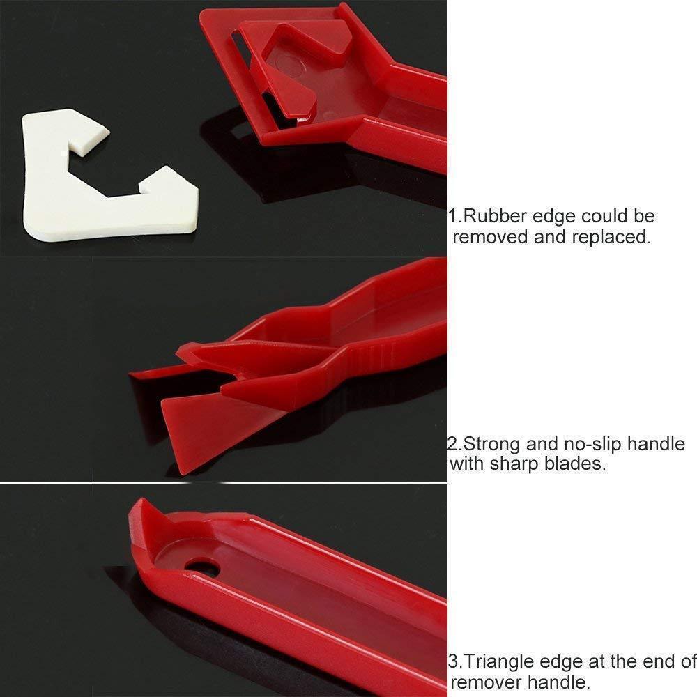 Professional grade 3-in-1 silicone caulking tool for various home sealing applications