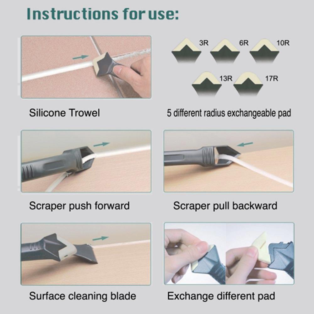 Complete 3-in-1 caulking tool kit for effortless sealant removal and precise silicone work