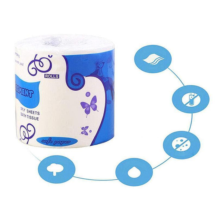Unisex 3-ply toilet paper, absorbent & strong, a bathroom essential