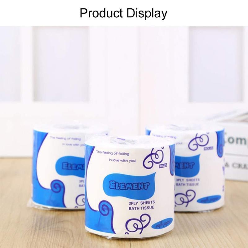 Close-up of a soft 3-ply toilet paper roll, high quality & strong