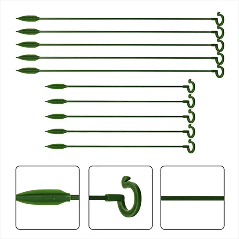 Packaging for 30 garden plant support stakes, highlighting the product for healthy plant care