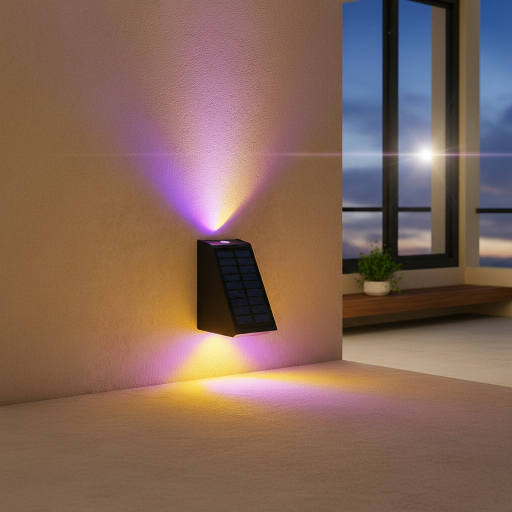 Luciena Outdoor Solar Wall Light Up and Down – Eco-Friendly Exterior Lighting