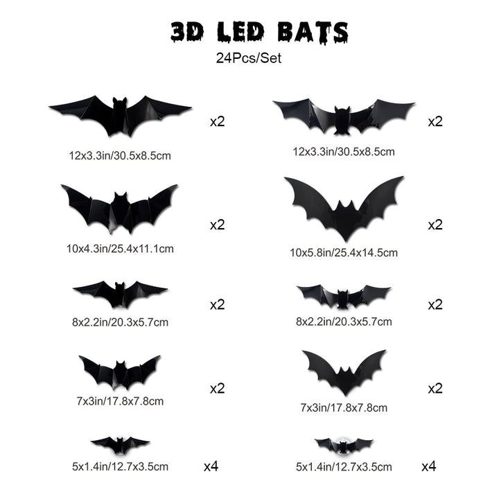 Single 3D bat design LED light, emitting a soft purple glow, suitable for festive Halloween decor