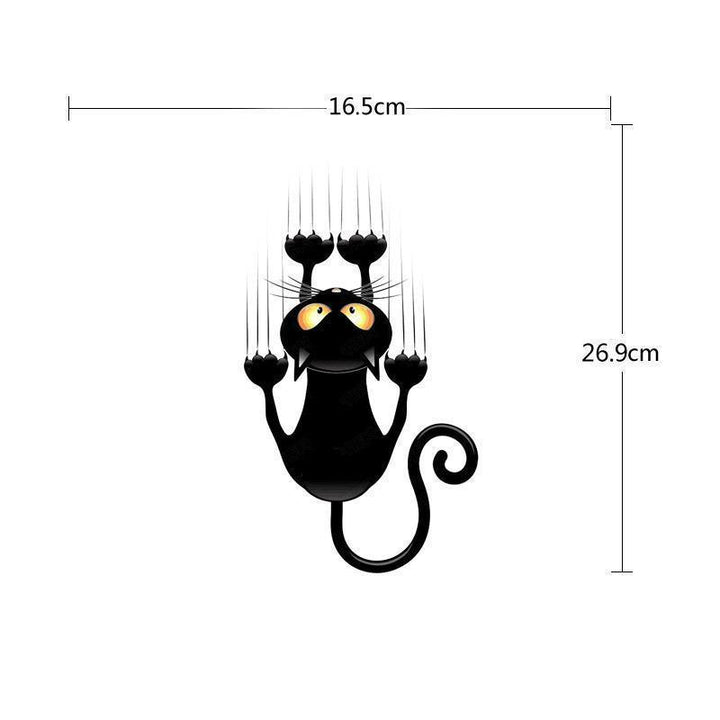 Detailed 3D cat car sticker, fluffy texture design, charming pet auto accessory