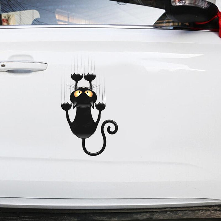 Creative 3D dog peeking car sticker, fun cartoon animal decal, unique auto accessory