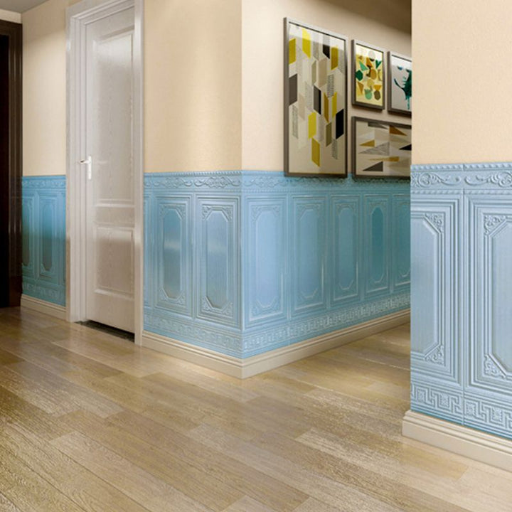 Stylish 3D textured wall panels. Peel and stick vinyl, waterproof, and stain-resistant for a fresh look.