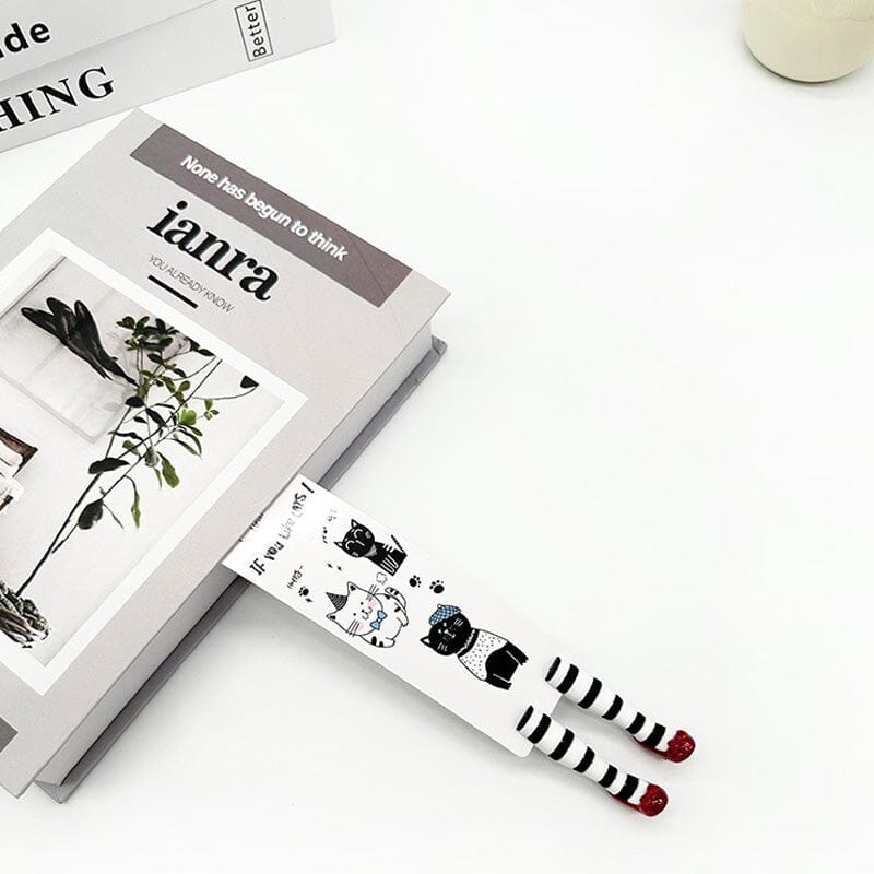 Unisex 3D bookmark featuring a witch's legs, ideal for fantasy book lovers and bookworms