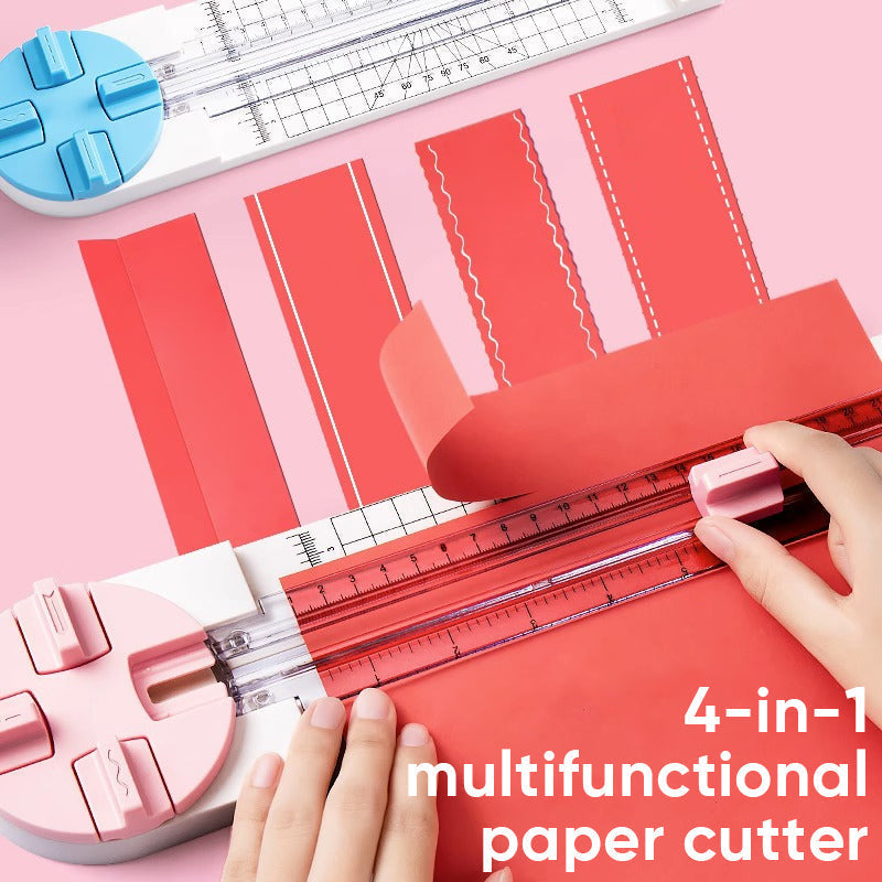 4-in-1 craft paper cutter for precise cuts in scrapbooking and card making projects