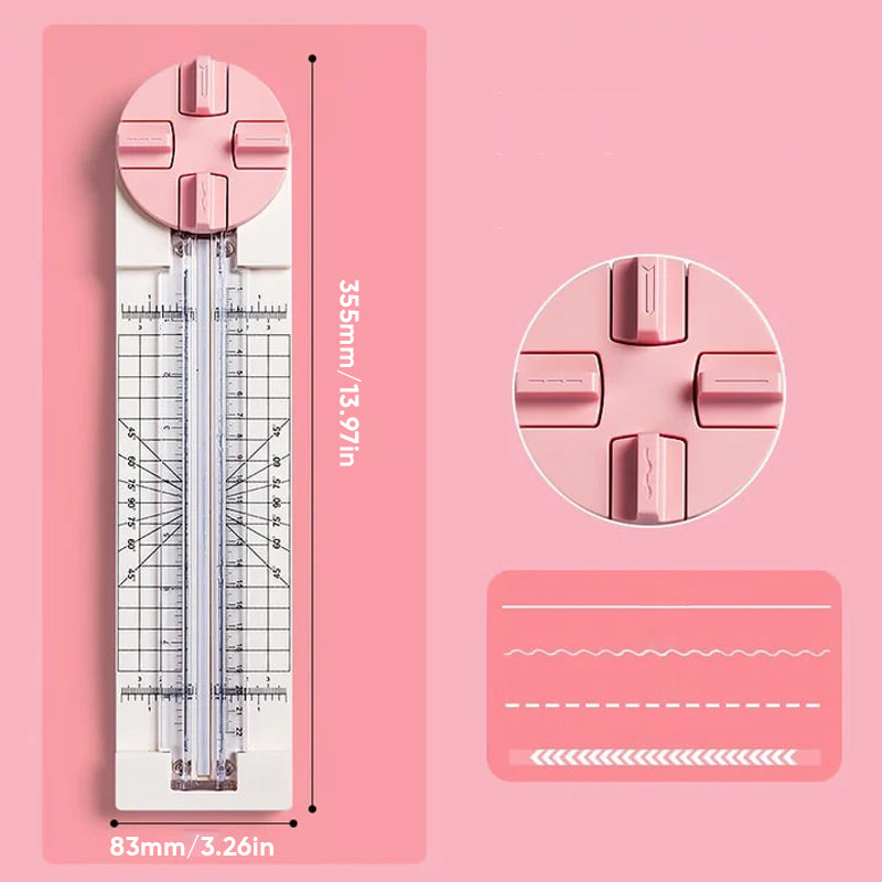 Craft project setup with the 4-in-1 paper cutter, demonstrating its ease of use